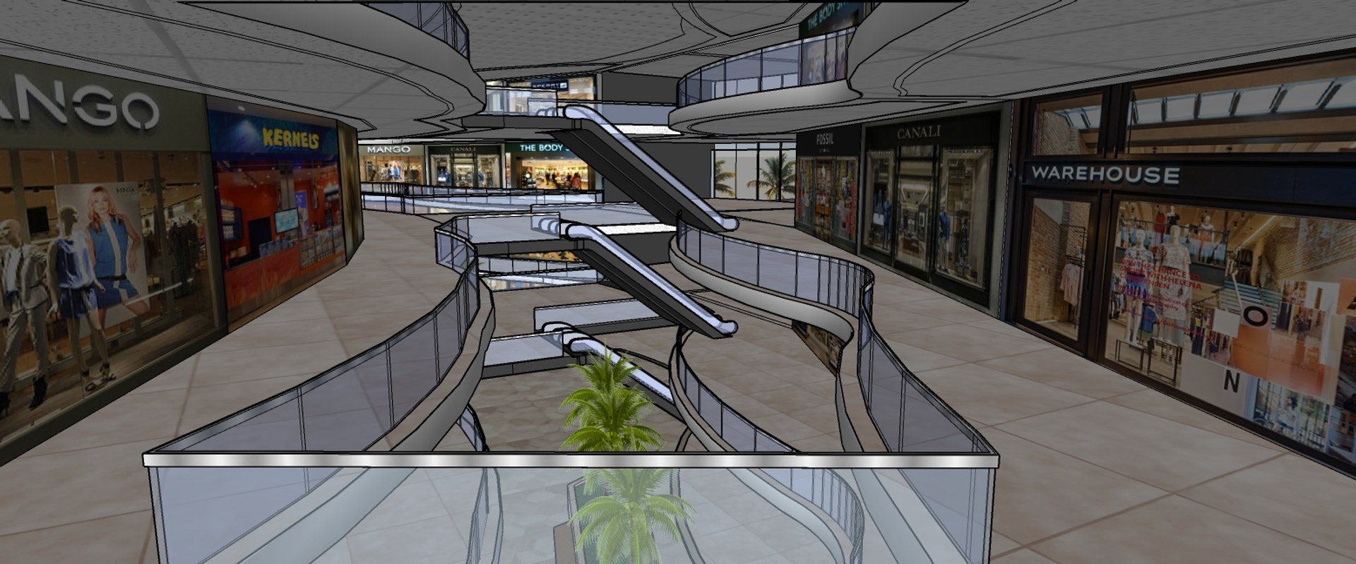 Mall Shopping Model - TurboSquid 1667177