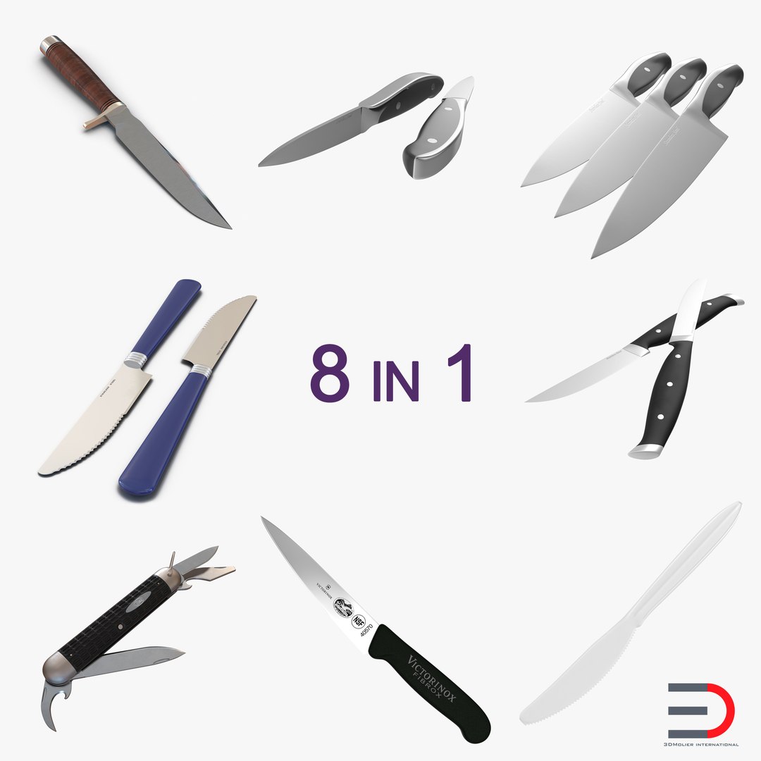 Knives 3D Models Collection 2 3D model preview