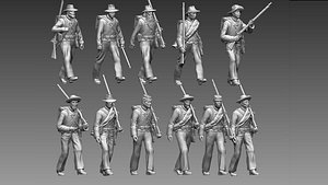 Soldiers Confederate us civil war