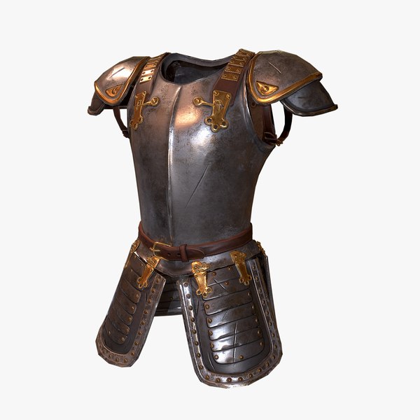 Armadura de couro com braçadeiras medievais Modelo 3D - TurboSquid