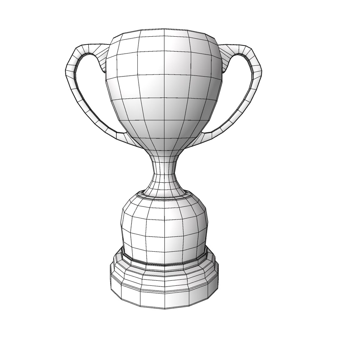 awards trophies 3d model