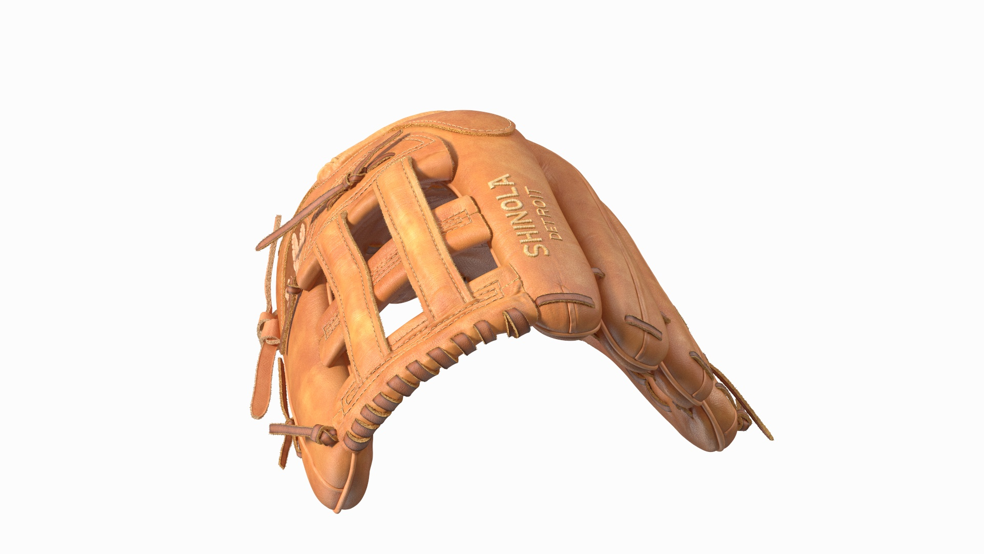3D Outfield Pitcher Baseball Glove Shinola Fur - TurboSquid 2140496
