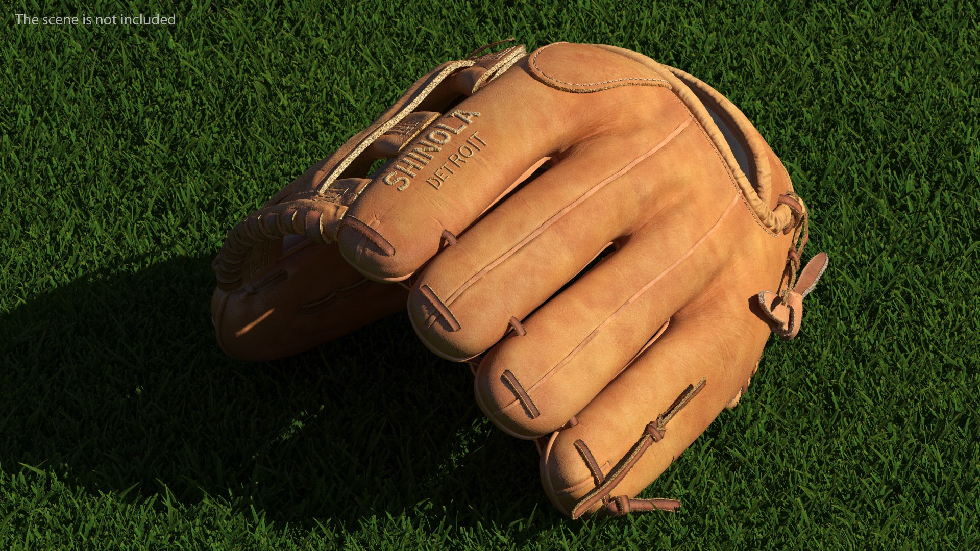 3D Outfield Pitcher Baseball Glove Shinola Fur - TurboSquid 2140496