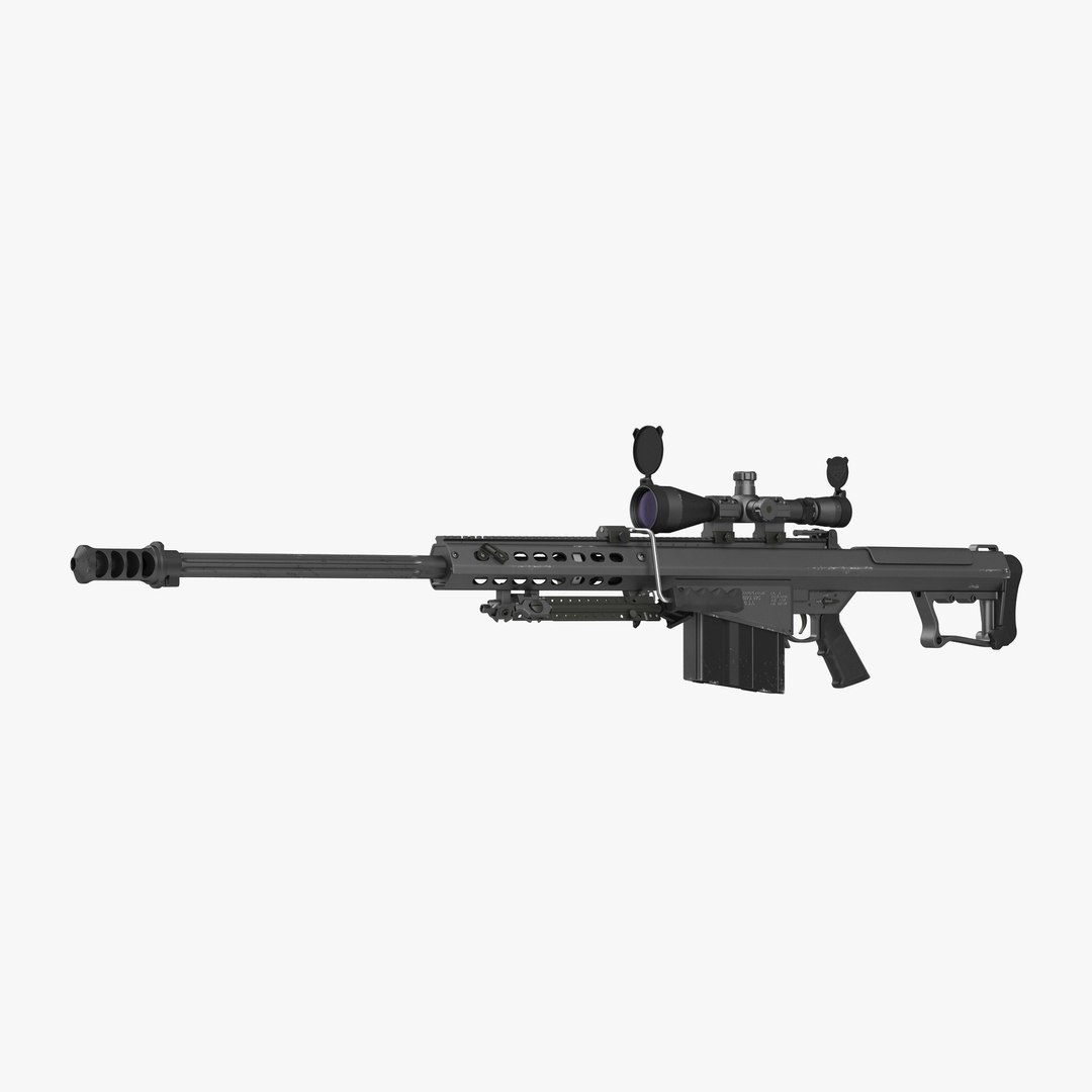 Sniper Rifle Barrett M107 3D Model 3D model preview