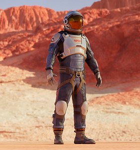 3D model NASA Blue Spacesuit Concept for Spacewalk Mars Lunar or Moon