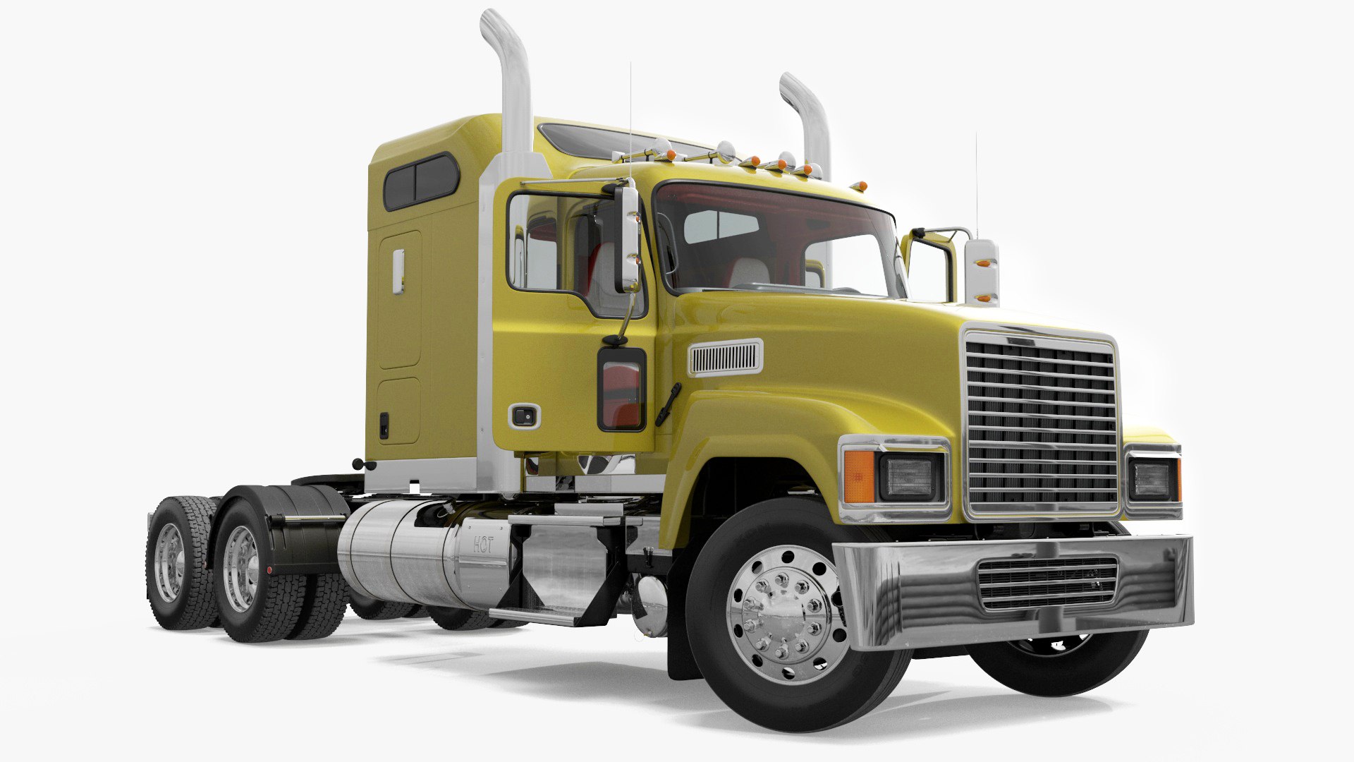 Freight Truck Rigged 3D model preview
