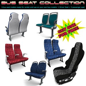 bus seat passenger c4d