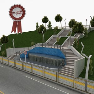city park stairs model