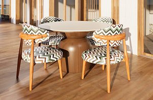 Modern Circular Dining Table model