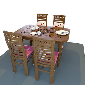 3D Dining Table wooden