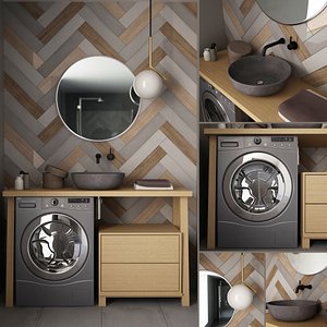 washing machine 3D model