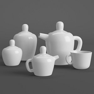 muuto bulky tea set 3D model