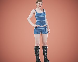 game cartoon rigged girl