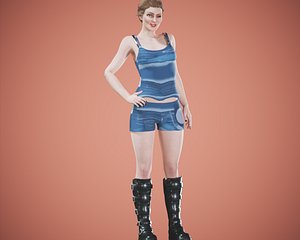 game cartoon rigged girl