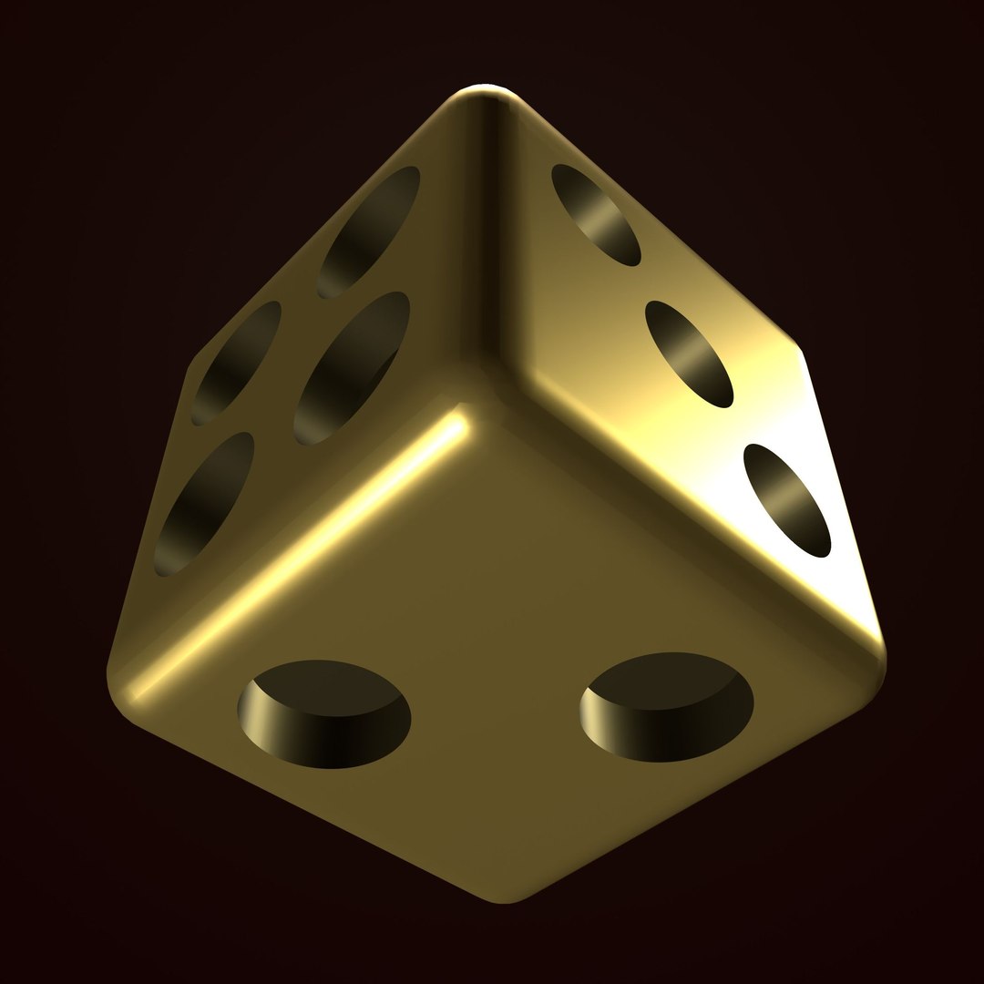 Golden dice model https://p.turbosquid.com/ts-thumb/rw/BU86zX/wA/2023004204/jpg/1690508686/1920x1080/fit_q87/64a2f570d34d8224748dd979f6a88b90df07b5ef/2023004204.jpg