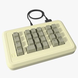 Vintage Numeric Keypad Apple 3D model