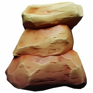 Stylized Cartoon Rock Sand 3D - TurboSquid 1568602