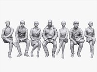 Lowpoly People Sitting Pack Vol. 2