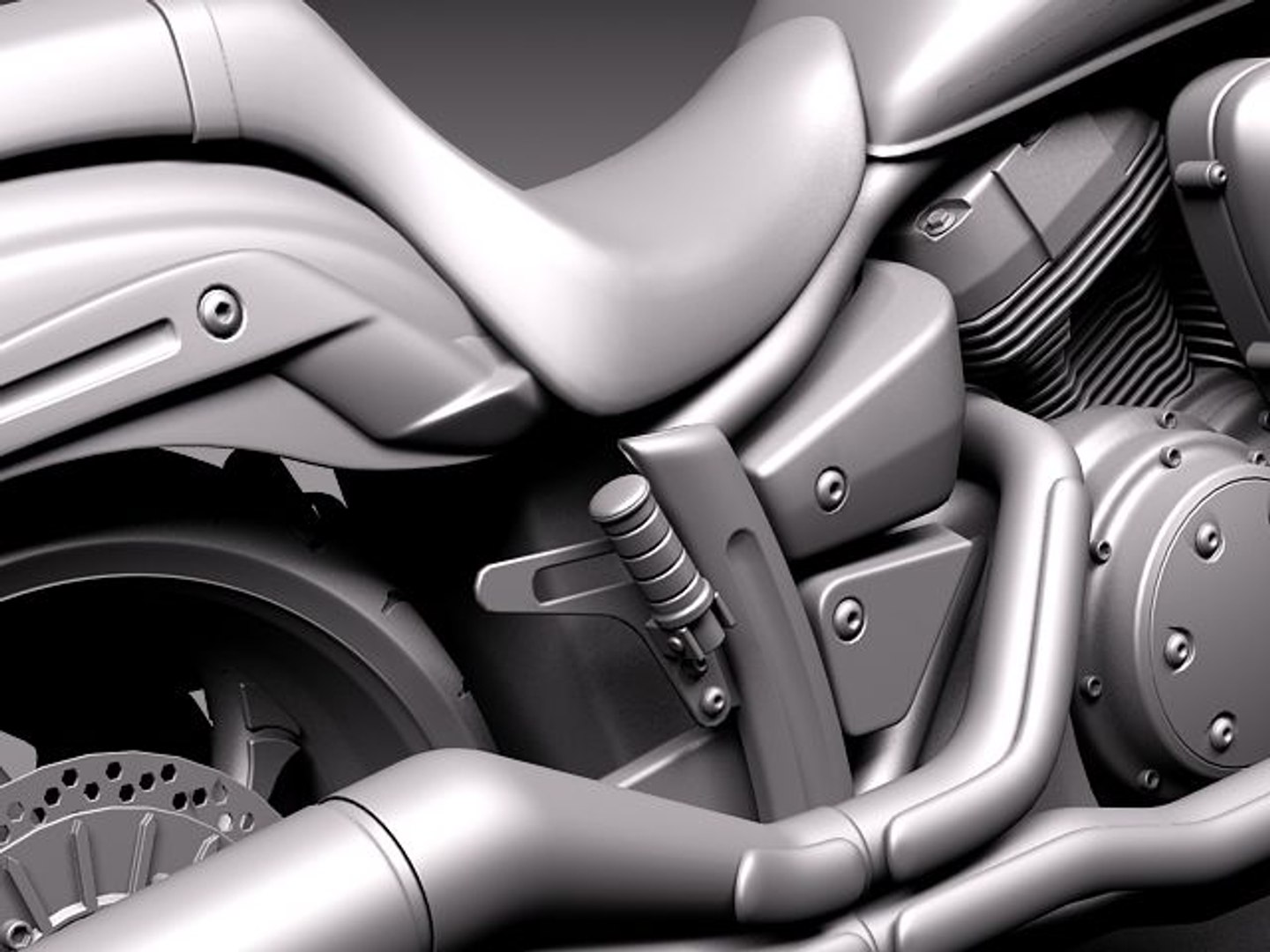 3d Yamaha Stryker 2012 Motorcycle