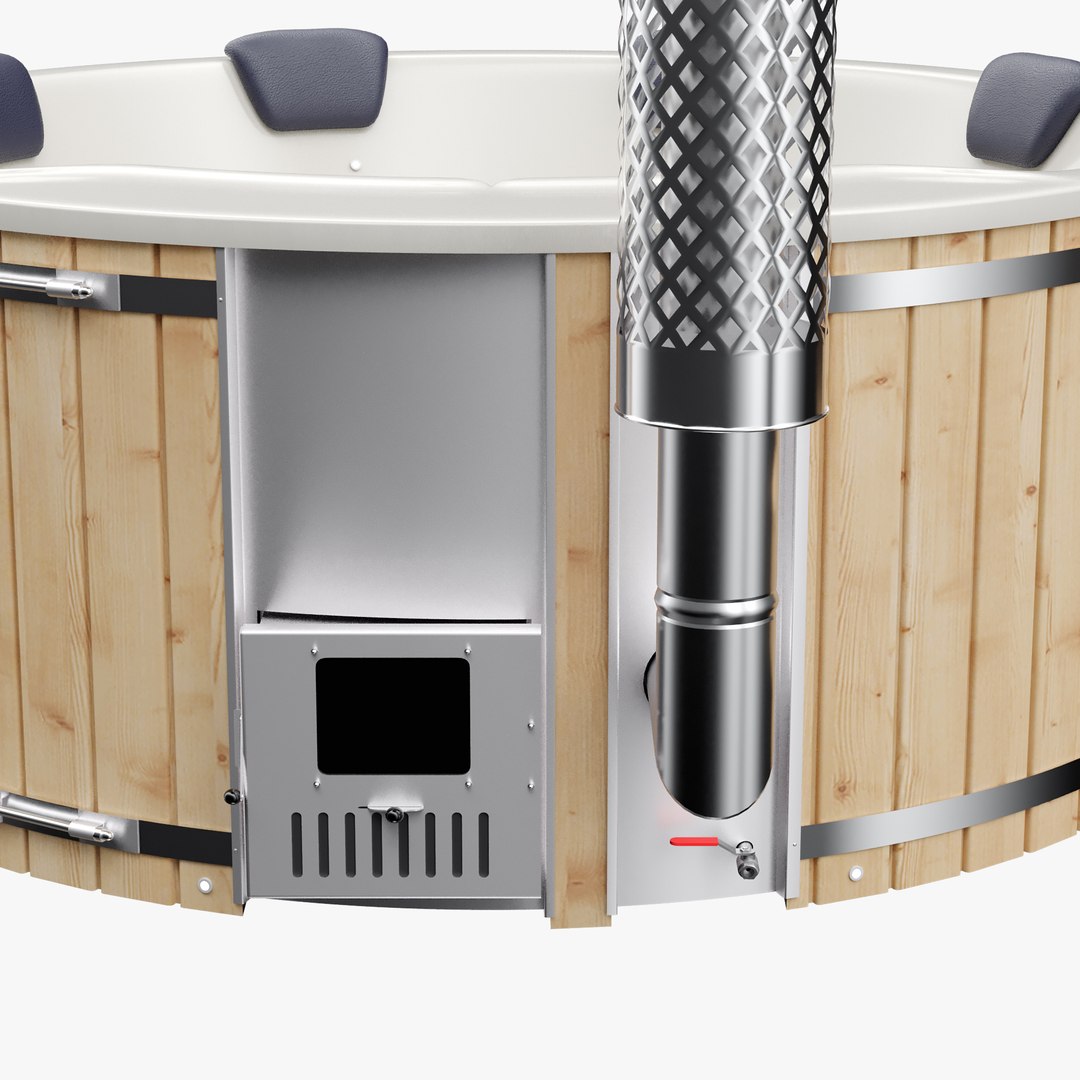 3D Round Barrel Hot Tub Jacuzzi Model TurboSquid 2065206