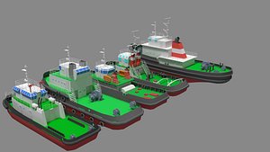 3D model 5 tugboat
