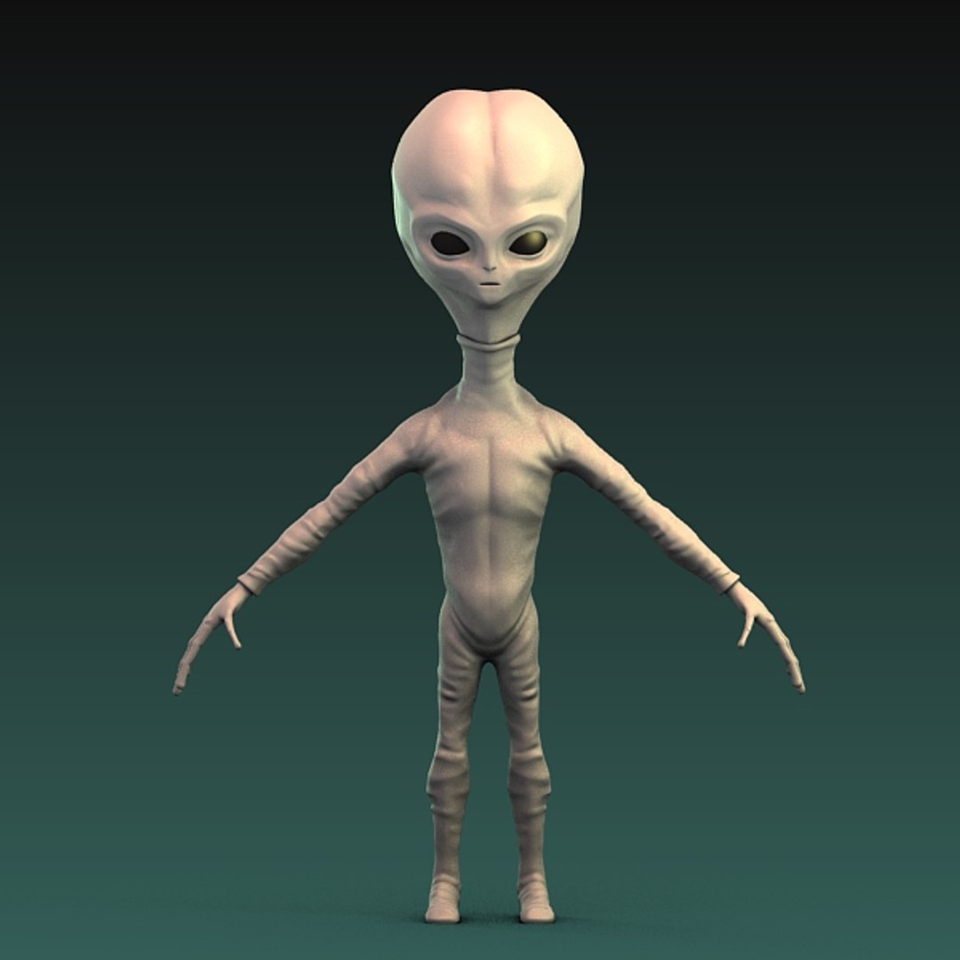 grey alien full body