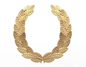 Gold Laurel Wreath 3D model
