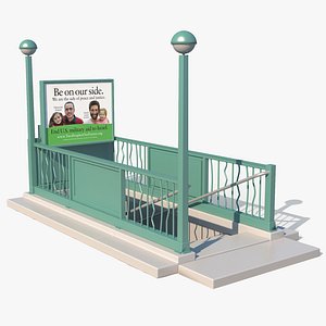 3D nyc subway entrance