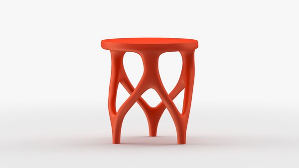 modelo 3d Mesa roja moderna - TurboSquid 2003387