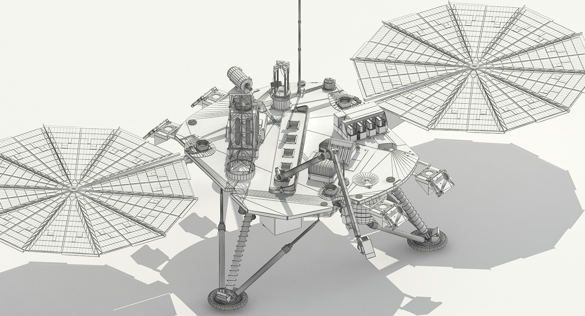 3d Model Phoenix Mars Lander, image size:1920x1038