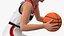 Adolescente jogando basquete