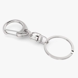 3D Key Chain With Carabiner Clasp model