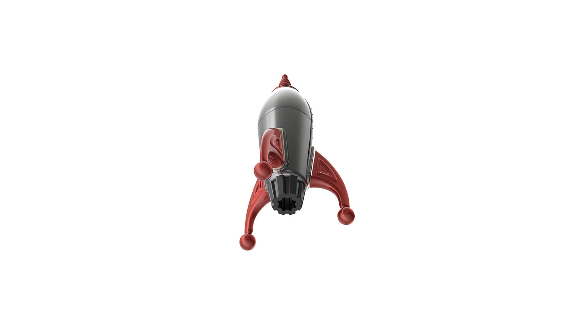 3D Retro Rocketship Model - TurboSquid 2188777