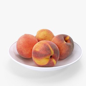 peaches plate 3D model