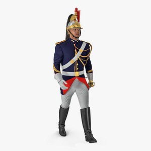 3D french republican guard walking