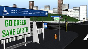 3D big street light model