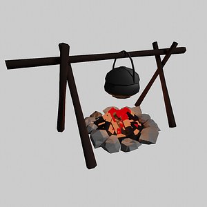 Low Poly Fire Pit