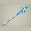 Spear Ice Weapon Military Melee Low-poly