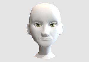 Cartoon Female Head model