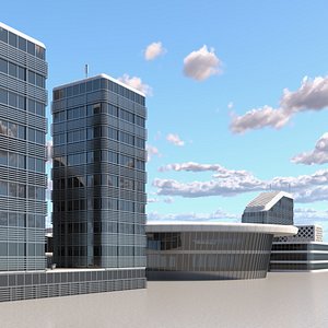 Connected Urban Building Complex Concrete