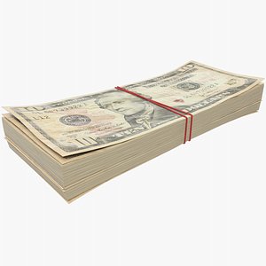 Stack of Ten Dollar Bills V2