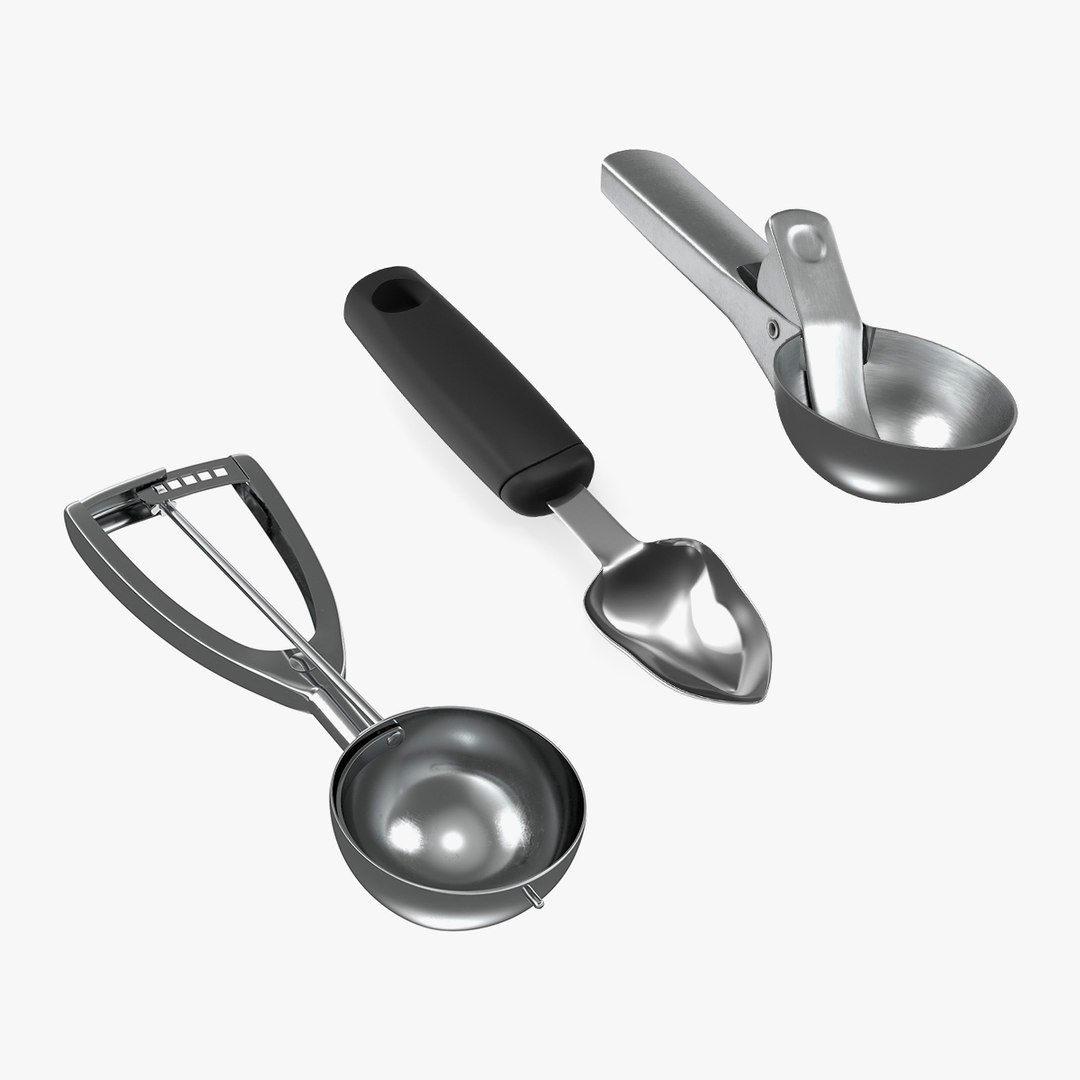 Ice Cream Scoops Collection 3D model preview