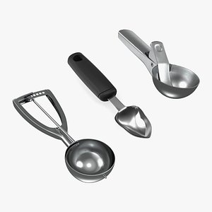 3D model Ice Cream Scoops Collection