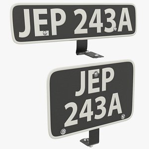 Retro Car License Plates Collection V1