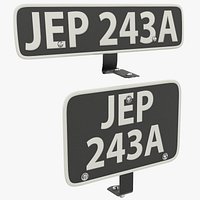 Retro Car License Plates Collection V1