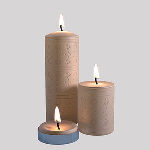 3D candle decor candlestick