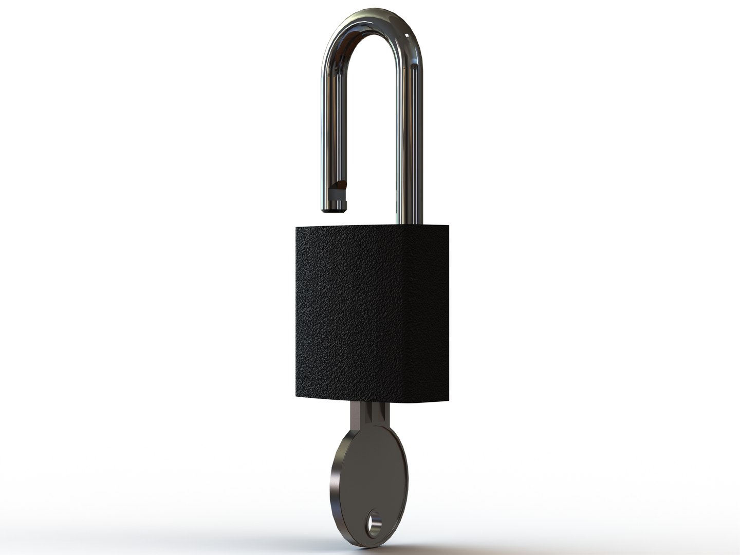 3D Solid Black Essential Padlock - TurboSquid 2176651