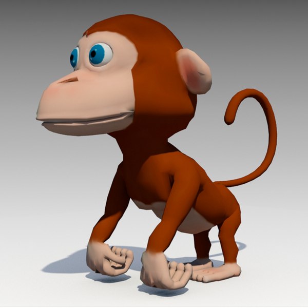 Macaco desenho animado Modelo 3D $10 - .obj .fbx - Free3D