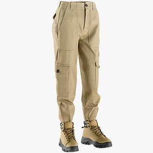 pants boots 3D model