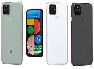 Google Pixel 4a 5G  All Colors Low Poly 3D model
